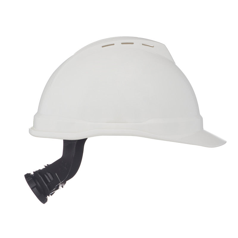 MSA V-Guard 500 Cap Style Vented Hard Hat - 4-Point Fas-Track III Suspension