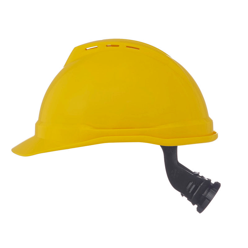 MSA V-Guard 500 Cap Style Vented Hard Hat - 4-Point Fas-Track III Suspension