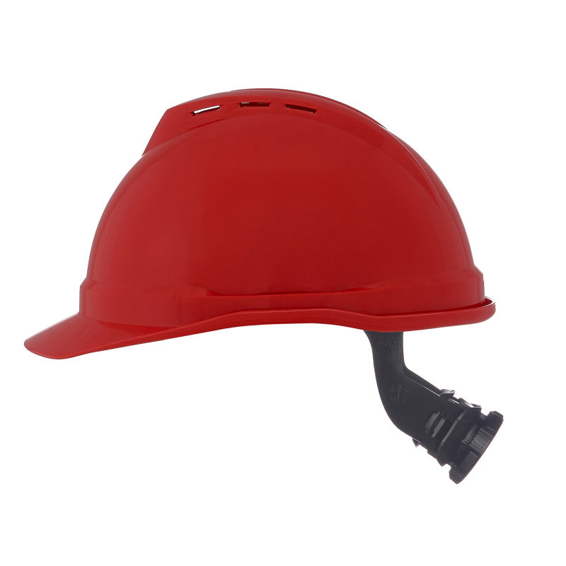 MSA V-Guard 500 Cap Style Vented Hard Hat - 4-Point Fas-Track III Suspension