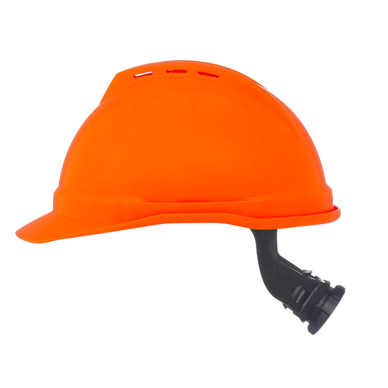 MSA V-Guard 500 Cap Style Vented Hard Hat - 4-Point Fas-Track III Suspension Hi-Viz Orange (20-Pack)