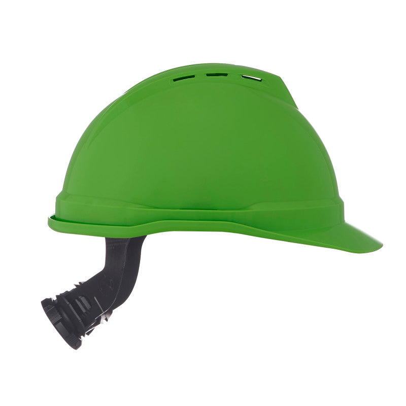 MSA V-Guard 500 Cap Style Vented Hard Hat - 4-Point Fas-Track III Suspension