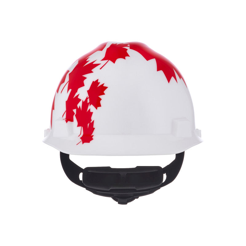 Canadian Freedom Series V-Gard Cap Style Hard Hat - White w/ Red Maple Leaf