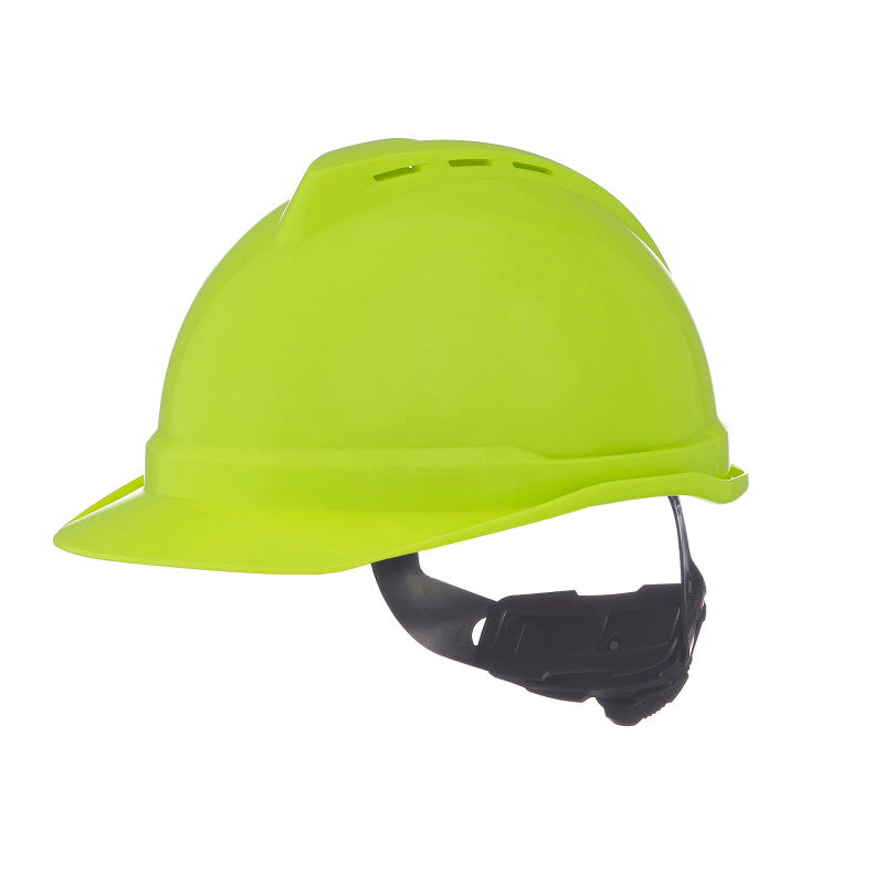MSA V-Guard 500 Cap Style Vented Hard Hat - 4-Point Fas-Track III Suspension