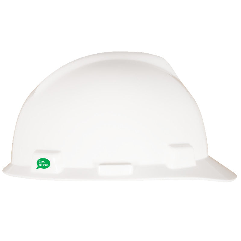 MSA V-Gard GREEN Cap Style Hard Hat - 4-Point Fast-Trac III Suspension