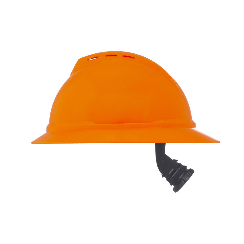 MSA V-Guard 500 Full-Brim Vented Hard Hat - 6-Point Fas-Track III (20-Pack)