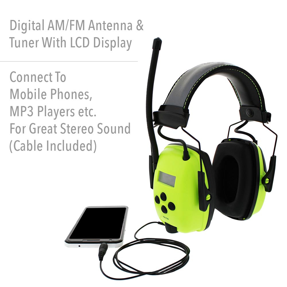 Howard Leight 1030390 Sync Hi-Visibility Digital AM/FM Radio Earmuffs - NRR 25 dB