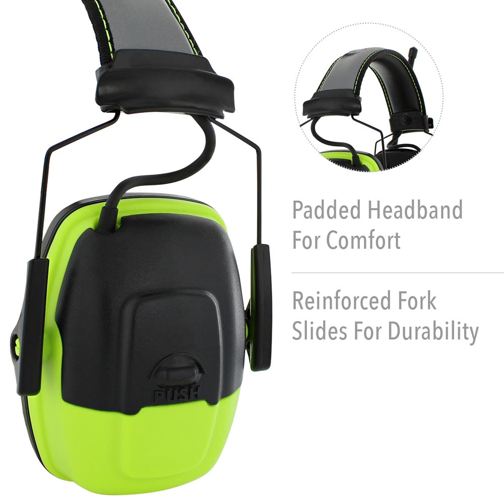 Howard Leight 1030390 Sync Hi-Visibility Digital AM/FM Radio Earmuffs - NRR 25 dB