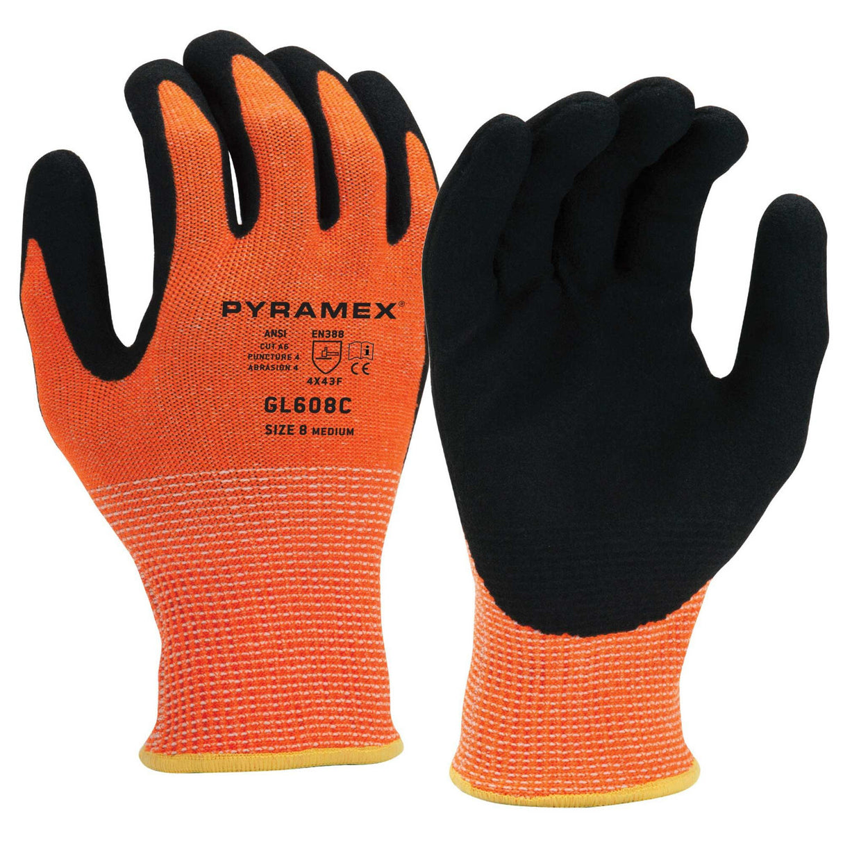 Pyramex GL608C - Nitrile Sandy A6 Cut - Dozen