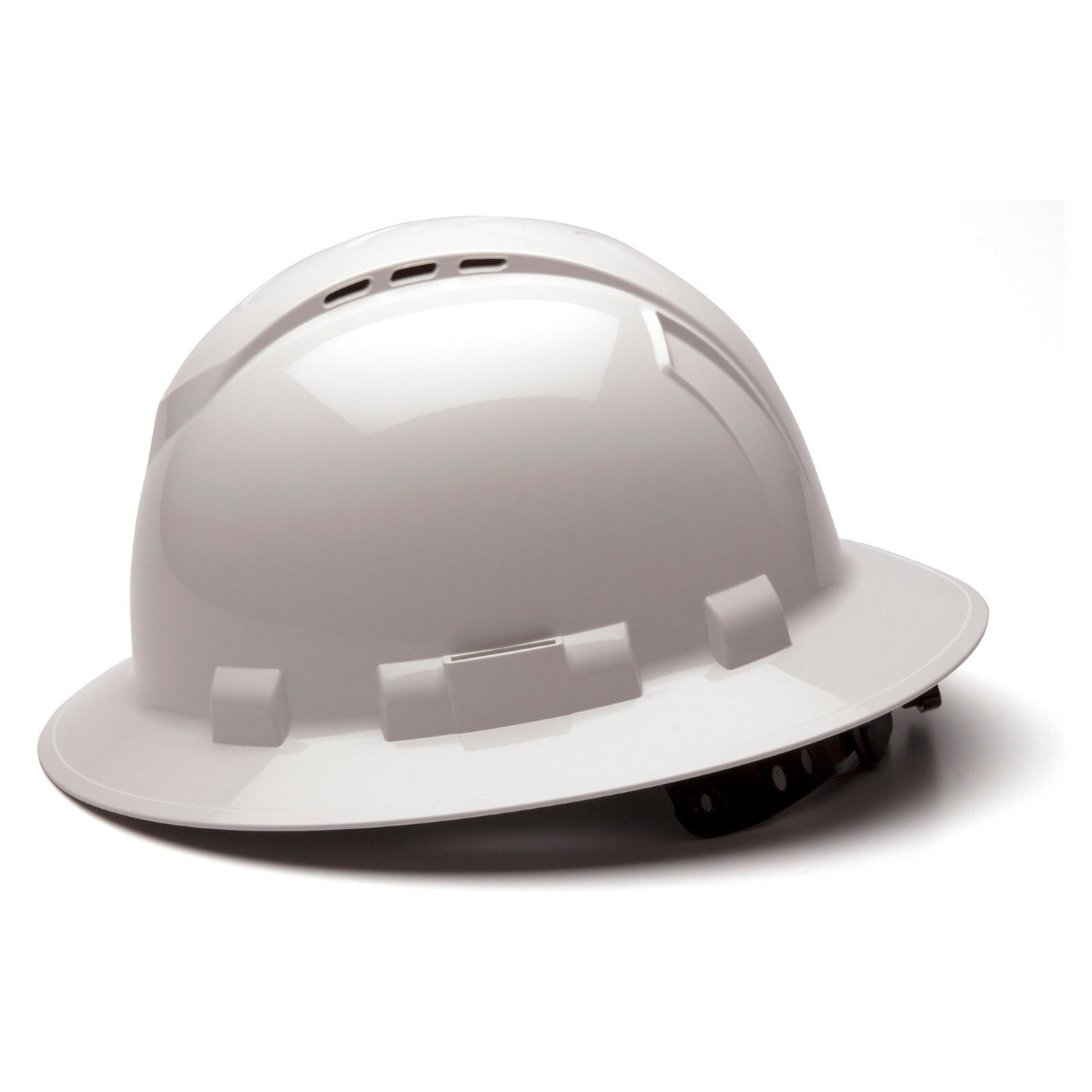 Pyramex Ridgeline Full Brim Vented Hard Hat - 4-Point Ratchet Suspension