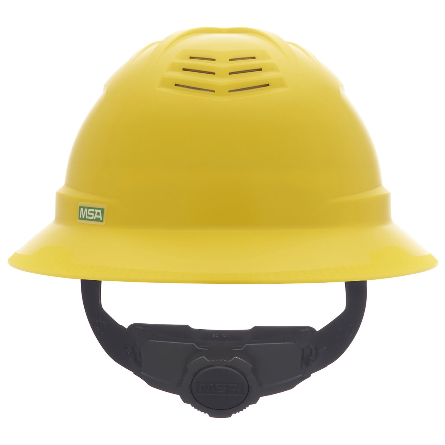 MSA V-Gard C1 Full Brim Vented Hard Hat - Fas-Trac III Suspension