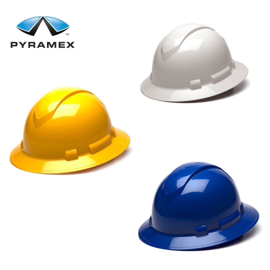 Ridgeline Full Brim Construction Protective Safety Hard Hat Ratchet Suspension