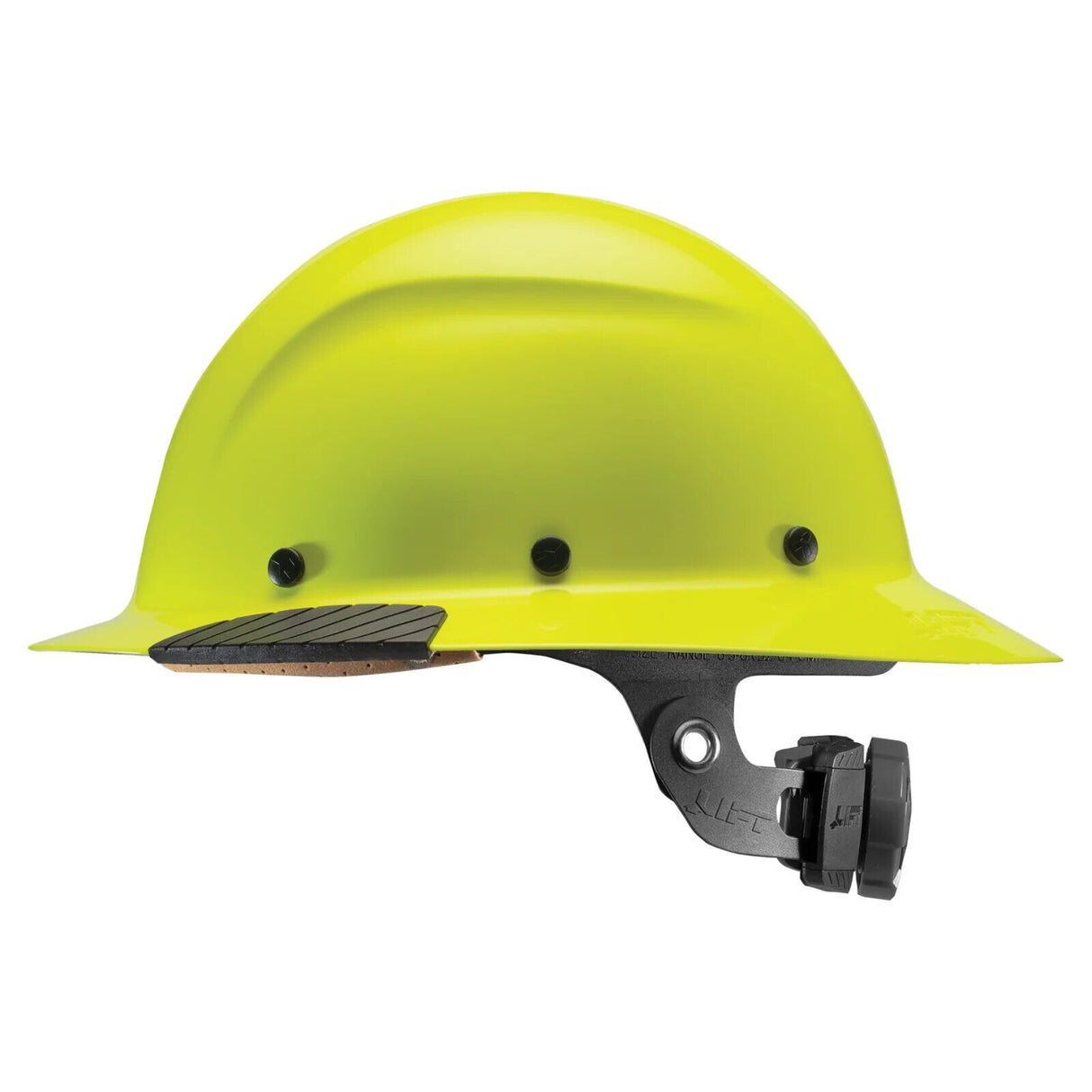 LIFT Safety DAX HDF-18HV Full Brim Hard Hat - 6-point Ratchet Suspension - HiVis Yellow
