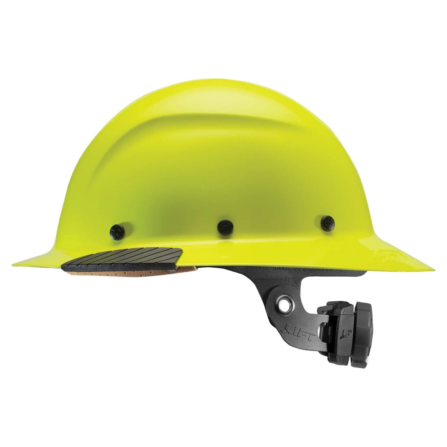 LIFT Safety DAX HDF-18HV Full Brim Hard Hat - 6-point Ratchet Suspension - HiVis Yellow