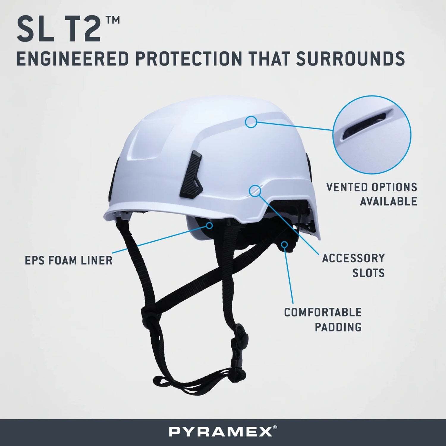 Pyramex SL T2 Safety Helmet - Ratchet Suspension