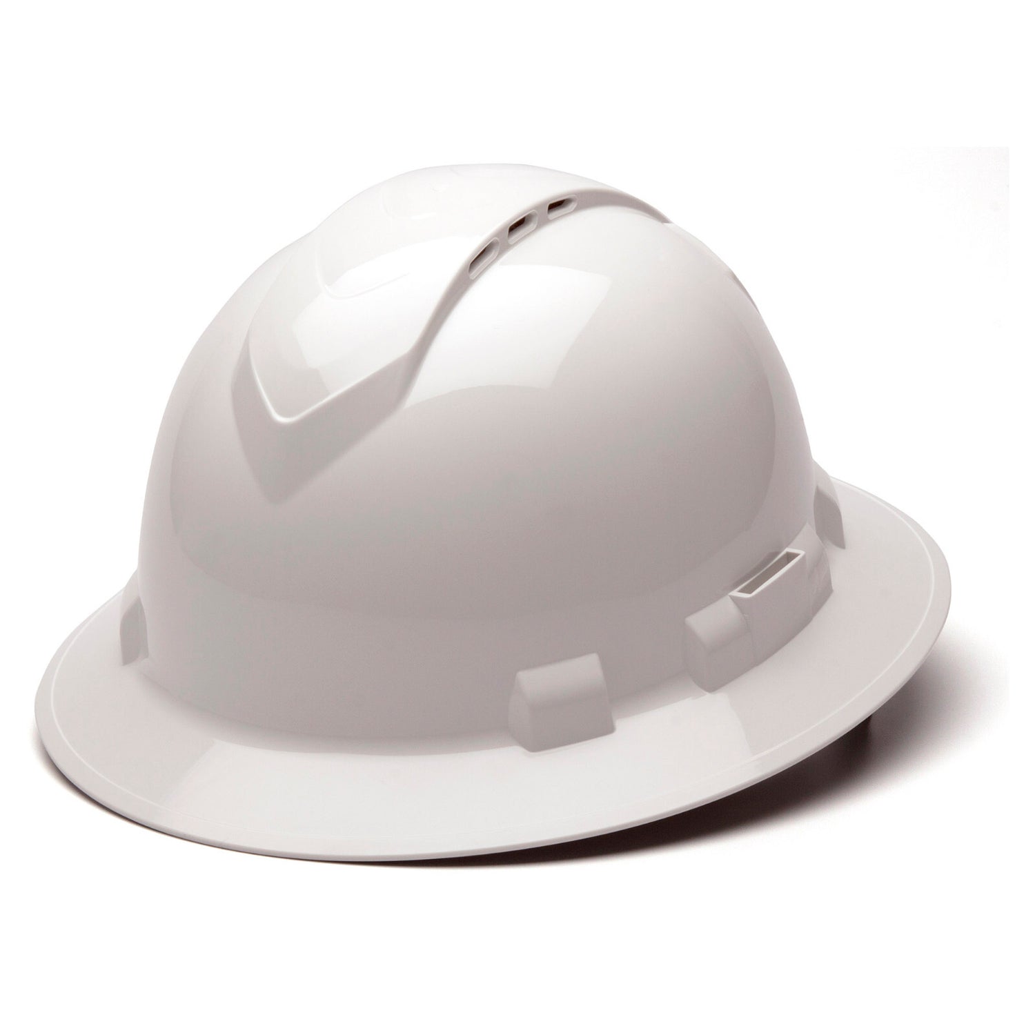 Pyramex Ridgeline Full Brim Vented Hard Hat - 4-Point Ratchet Suspension