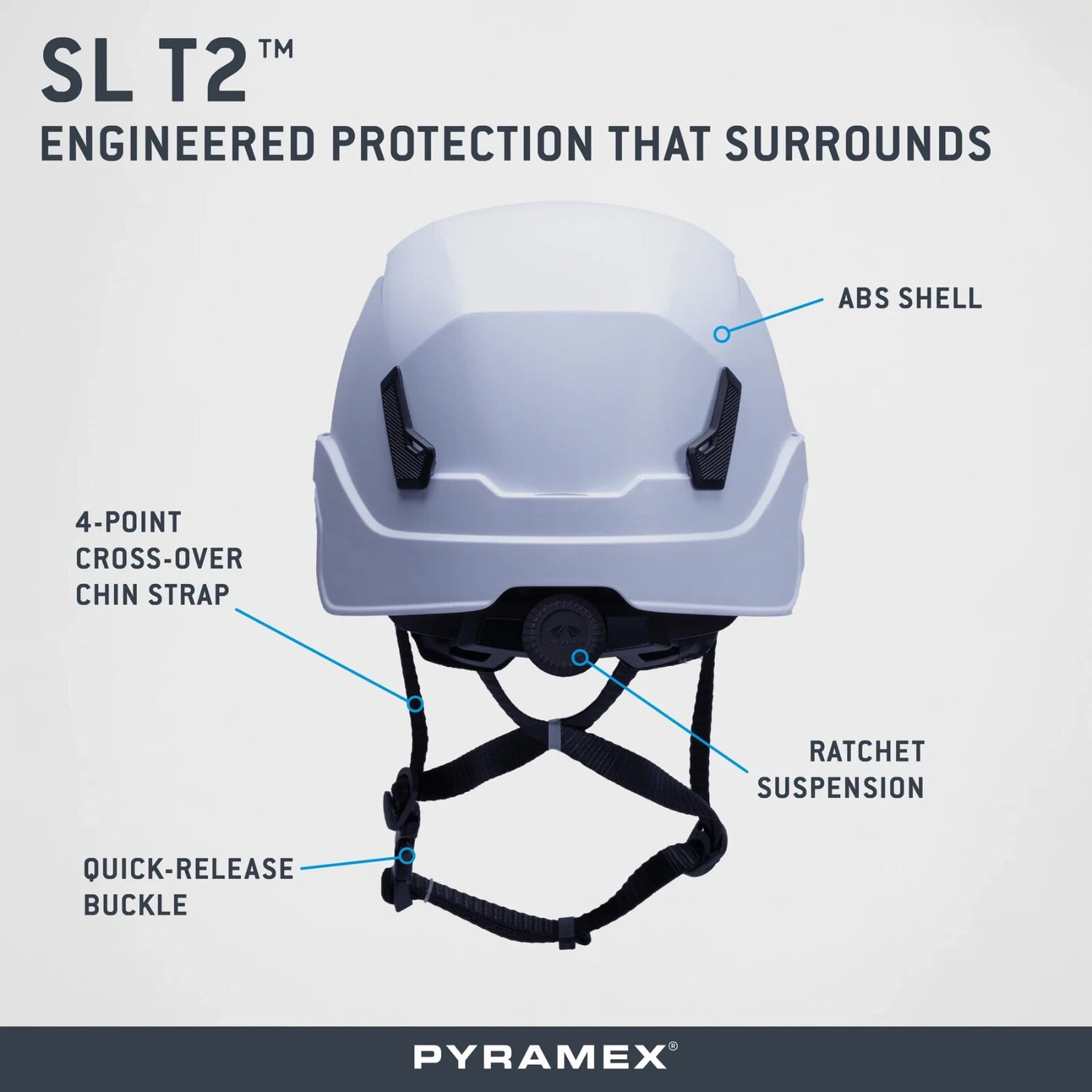 Pyramex SL T2 Safety Helmet - Ratchet Suspension