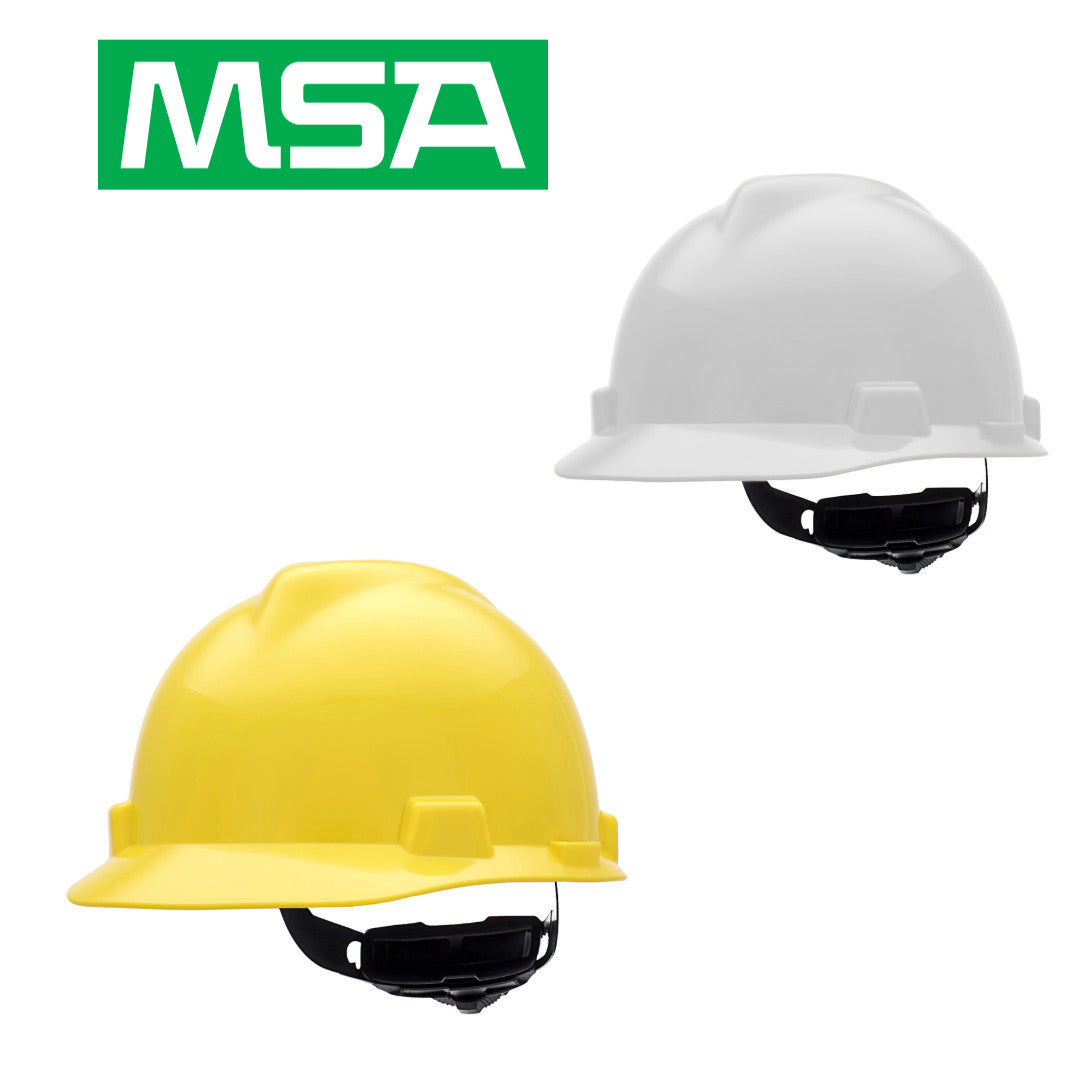 MSA V-Gard Cap Style Hard Hat Fas-Trac III Ratchet Suspension