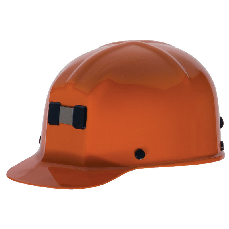 MSA Comfo-Cap Mining Hard Hat w/ Lamp Bracket - Staz-On Suspension