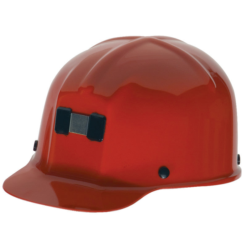 MSA Comfo-Cap Mining Hard Hat w/ Lamp Bracket - Staz-On Suspension