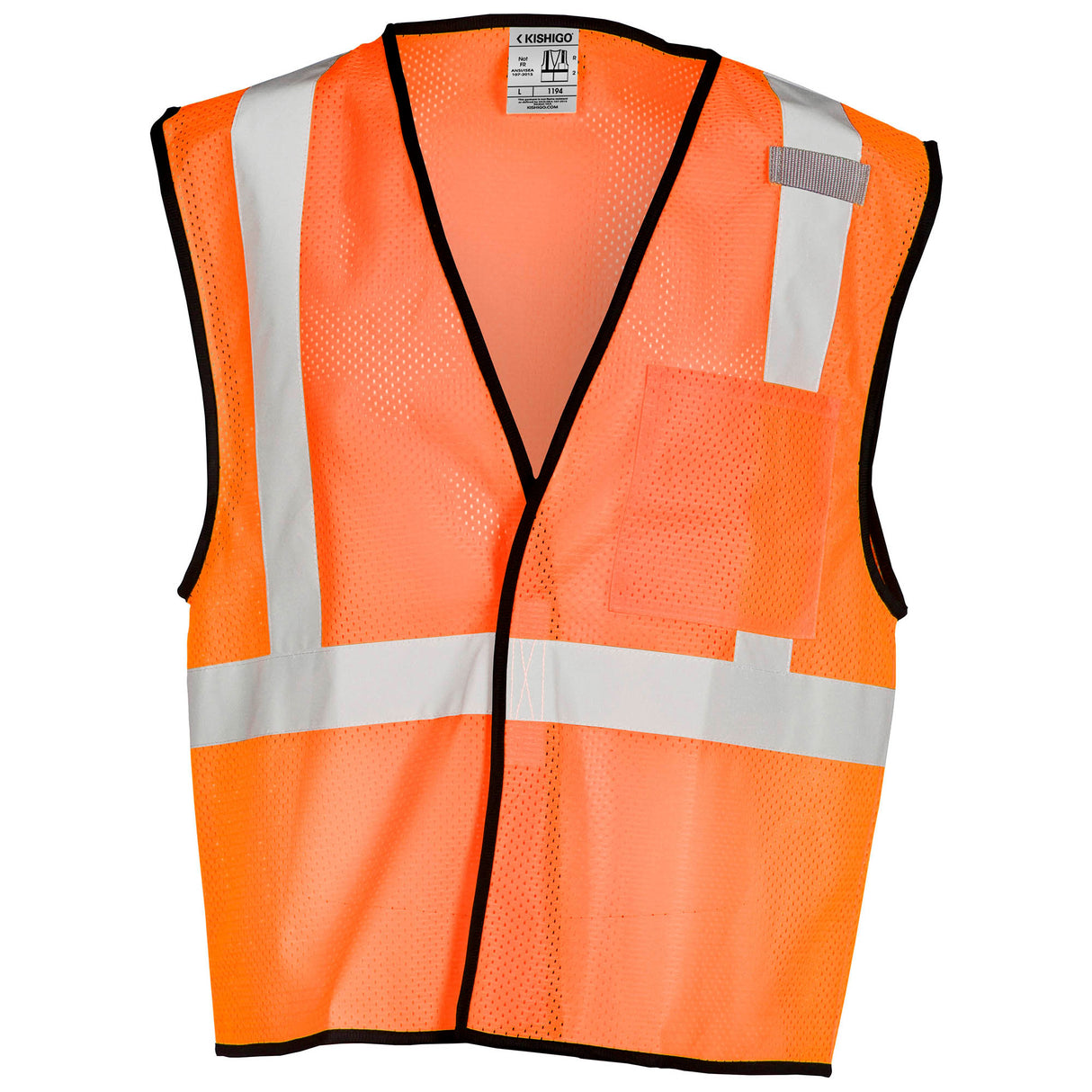 Kishigo 1194 Economy Series 1-Pocket Mesh Safety Vest - Orange - Size L-XL