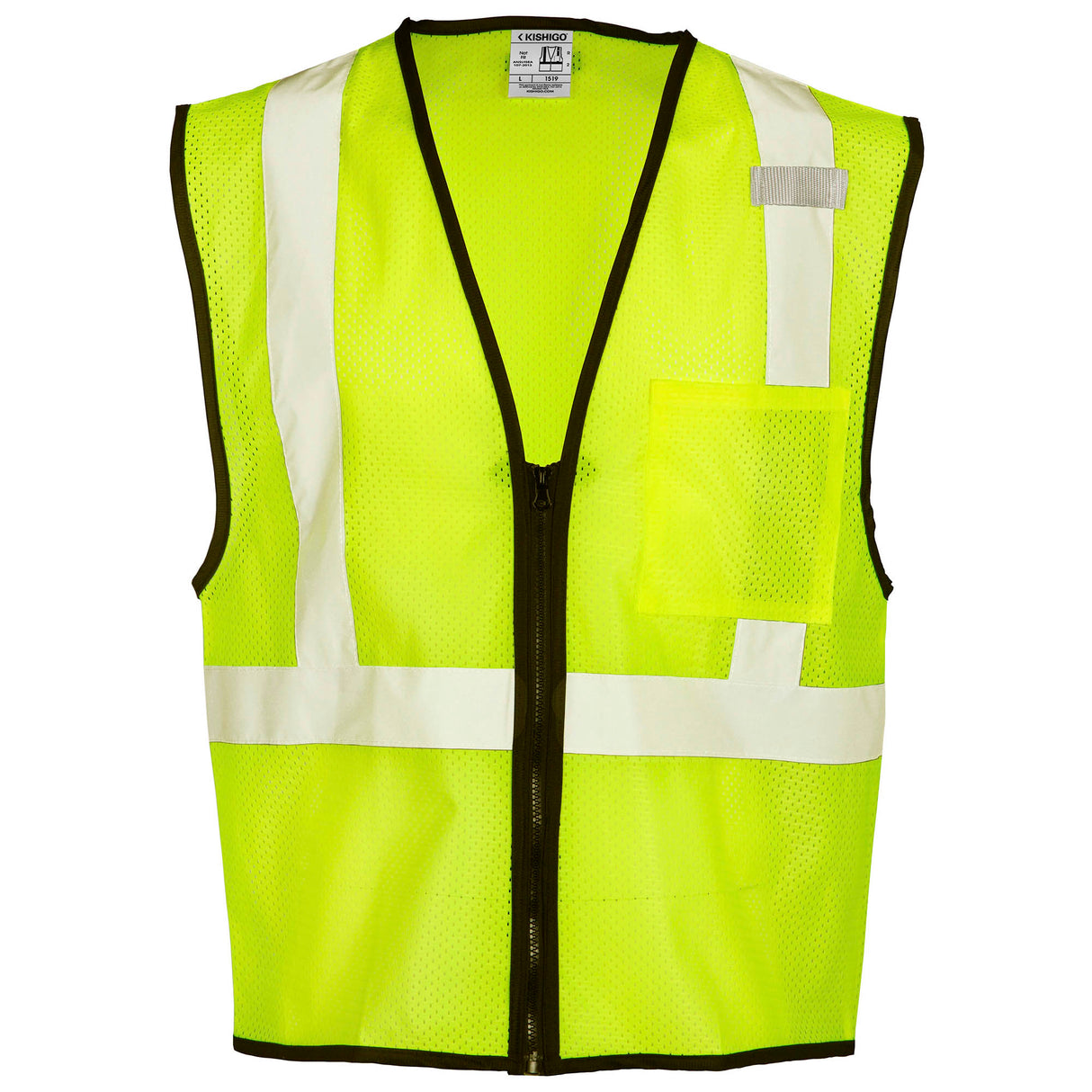 Kishigo 1519 Economy Type R Class 2 Mesh Safety Vest - Yellow/Lime