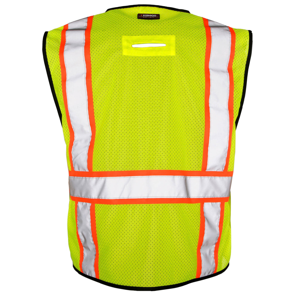 Kishigo 1580 Economy 6 Pocket Contrast Vest - Yellow/Lime