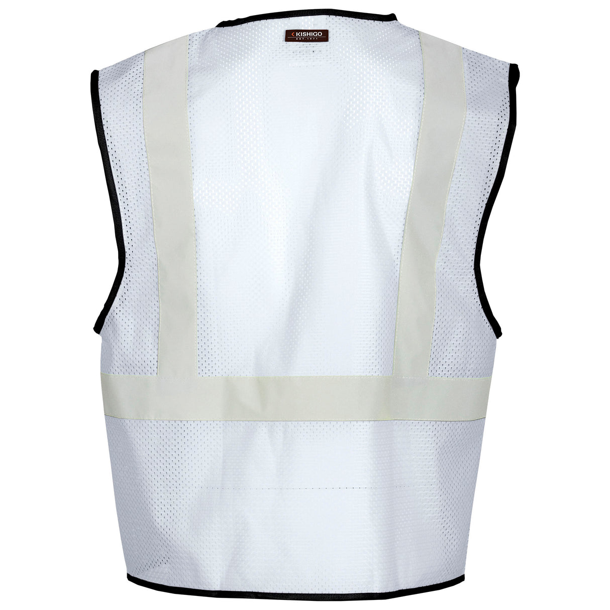 Kishigo B124 Enhanced Visibility Mesh Vest - White- Size L-XL