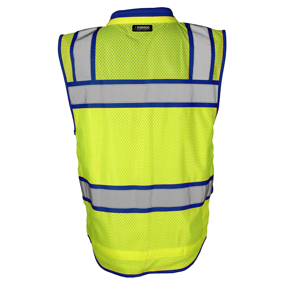 Kishigo S5042 Color Contrast High Performance Surveyors Safety Vest - Lime/Royal Blue