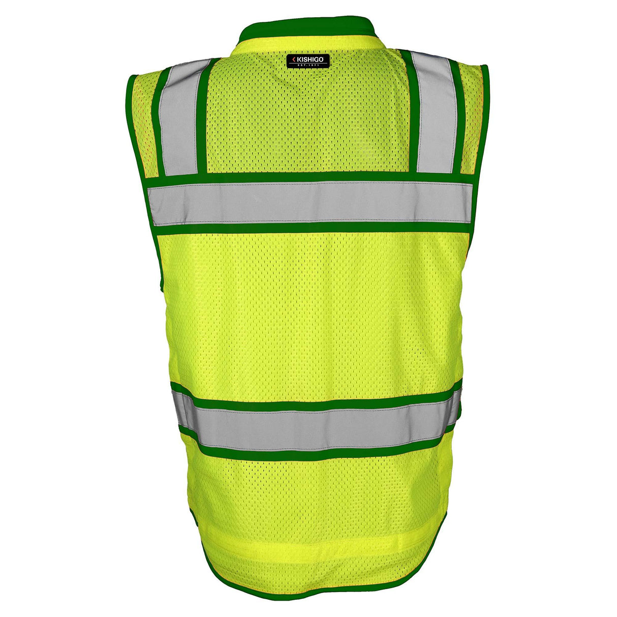 Kishigo S5044 Color Contrast High Performance Surveyors Safety Vest - Lime/Green