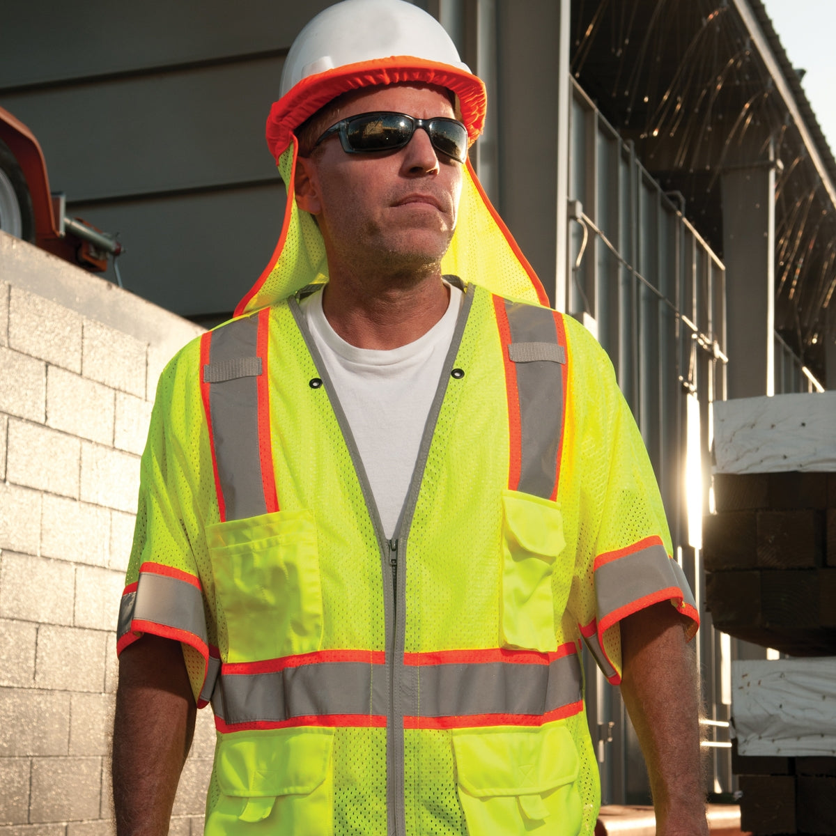 Kishigo 1550 Brilliant Series Type R Class 3 Heavy Duty Safety Vest - Yellow/Lime