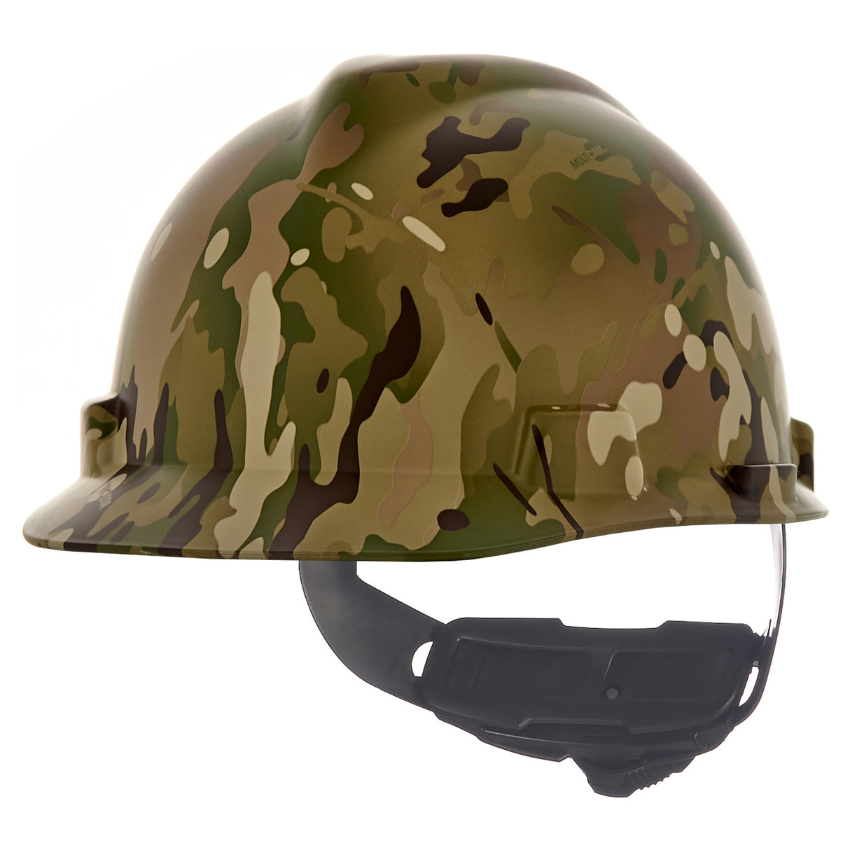 MSA V-Gard Hydro Dip Cap Style Hard Hat - 4-Point Fast-Trac III Suspension - Multi Camo