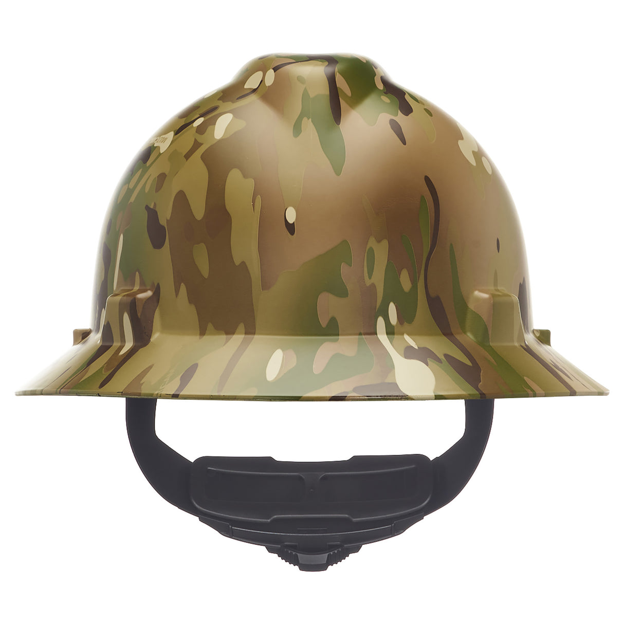 MSA V-Gard Hydro Dip Full Brim Hard Hat - 4-Point Fast-Trac III Suspension - Multi Camo