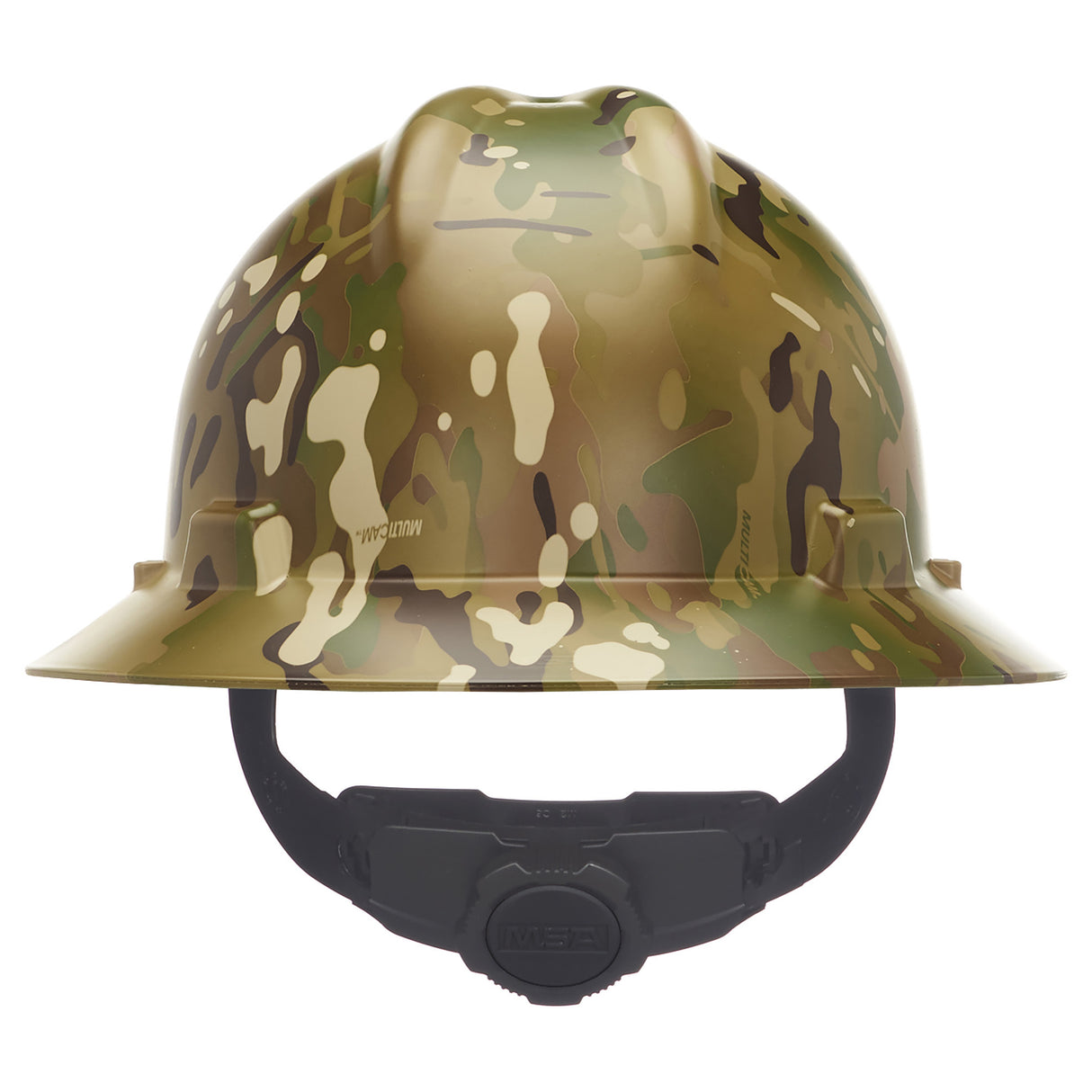 MSA V-Gard Hydro Dip Full Brim Hard Hat - 4-Point Fast-Trac III Suspension - Multi Camo