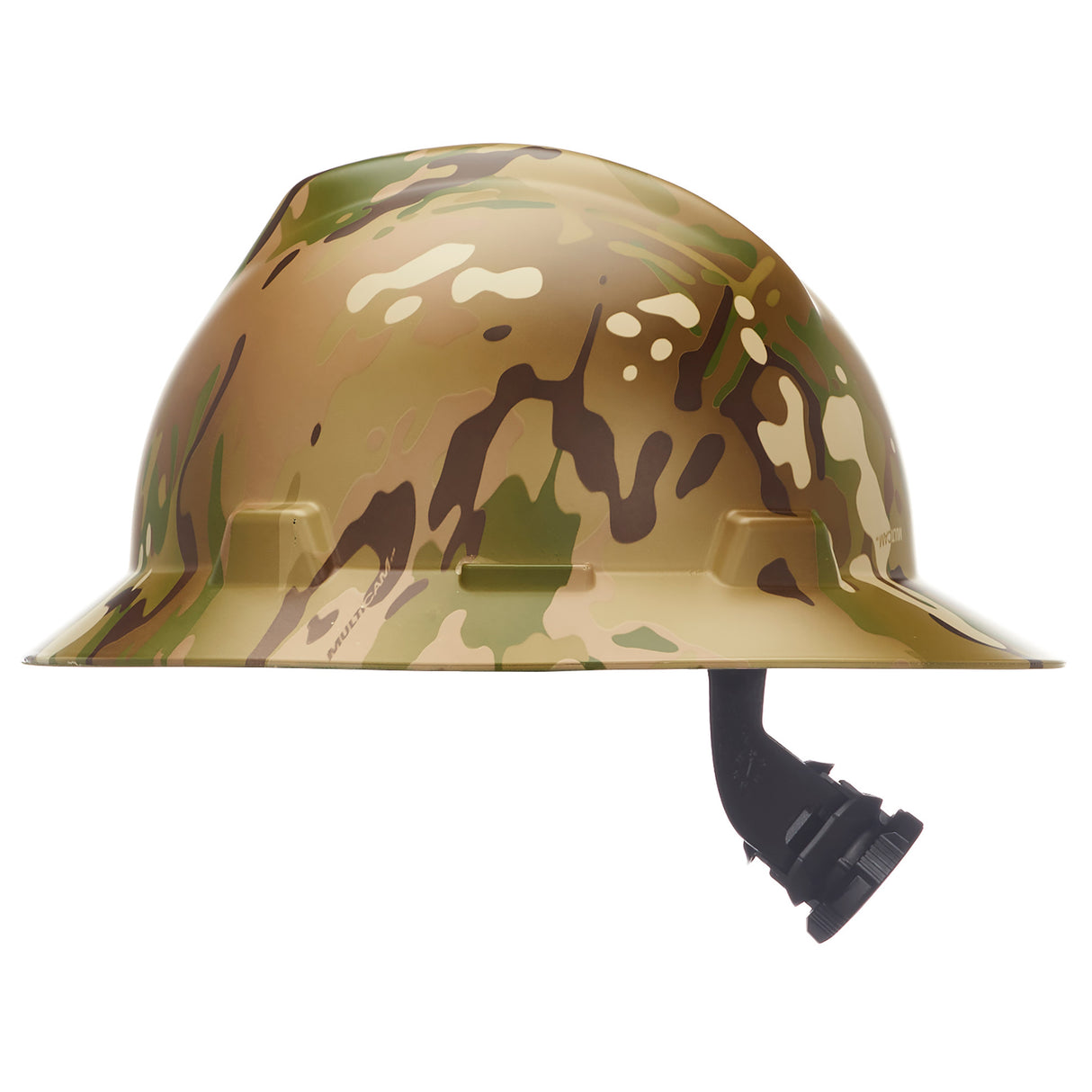 MSA V-Gard Hydro Dip Full Brim Hard Hat - 4-Point Fast-Trac III Suspension - Multi Camo