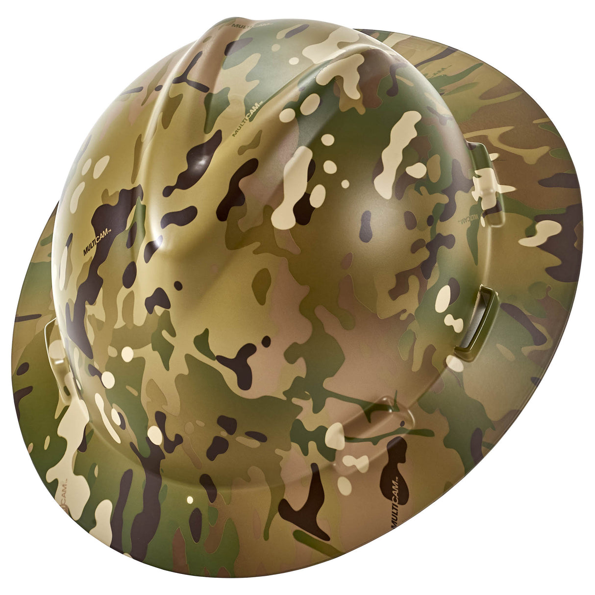 MSA V-Gard Hydro Dip Full Brim Hard Hat - 4-Point Fast-Trac III Suspension - Multi Camo