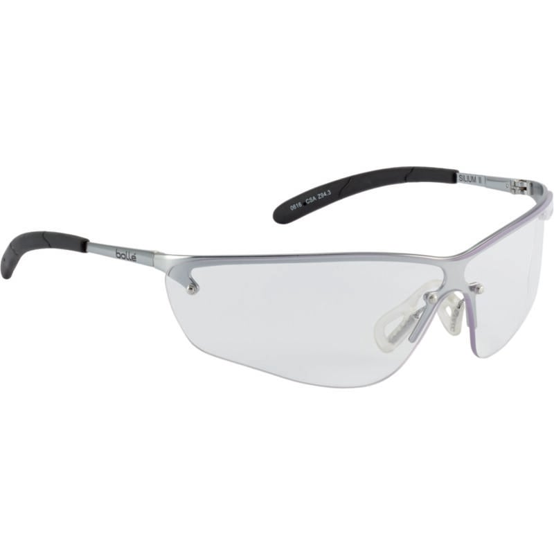 Bolle SILIUM Safety Glasses with Clear Poly Anti-Fog Lens