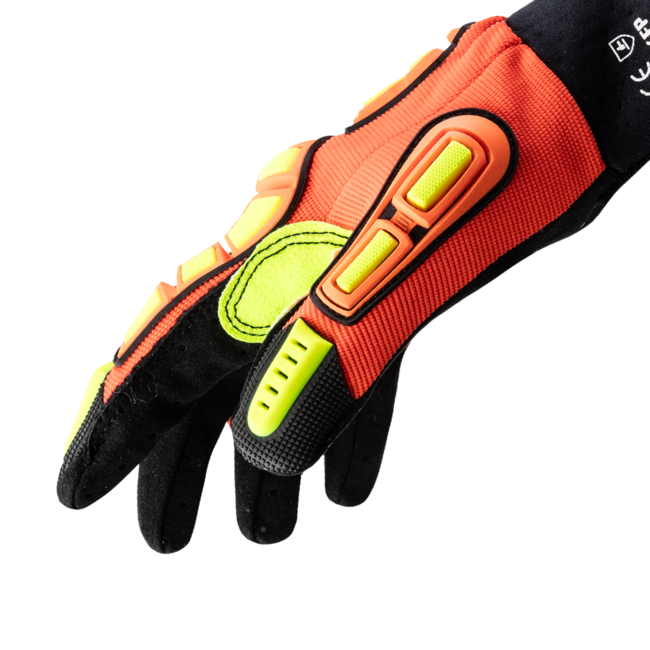 HexArmor GGT5® Mud Grip® 4021X Cut-Resistant Hi-Viz Gloves PVC Dots Palm - A8 Cut