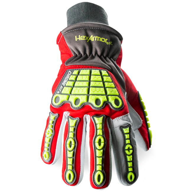 HexArmor Chrome SLT® Leather Winter 4073W Hi-Viz Gloves - A6 Cut