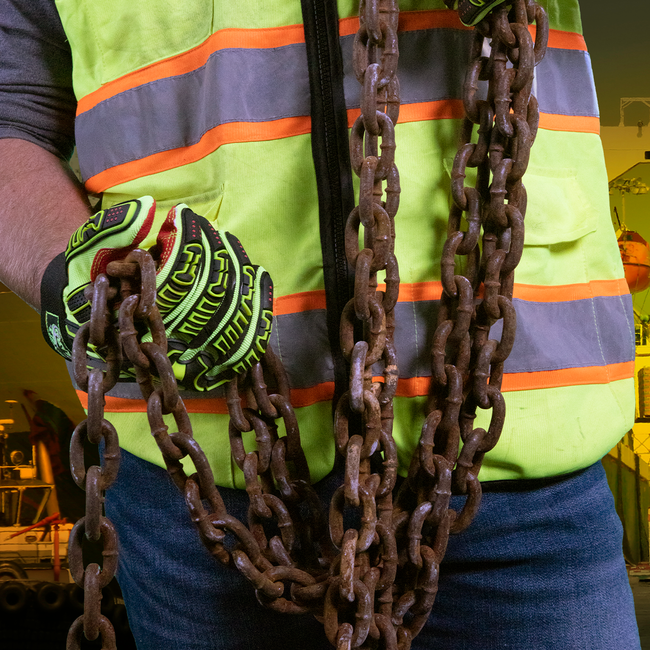 HexArmor Rig Lizard® 2021X Hi-Viz Safety Gloves TP-X®/IR-X® Impact Exoskeleton™