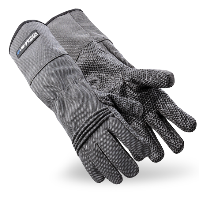 HexArmor Hercules® 400R6E Cut-Resistant Gloves with Silicone Gripping Surface on Palm - A9 Cut