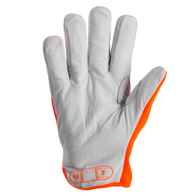 HexArmor Chrome SLT® 4075 Lightweight Leather Palm Cut-Resistant Hi-Viz Gloves - A6 Cut
