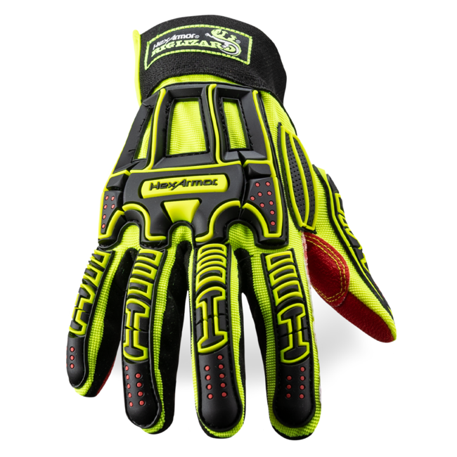 HexArmor Rig Lizard® 2021X Hi-Viz Safety Gloves TP-X®/IR-X® Impact Exoskeleton™