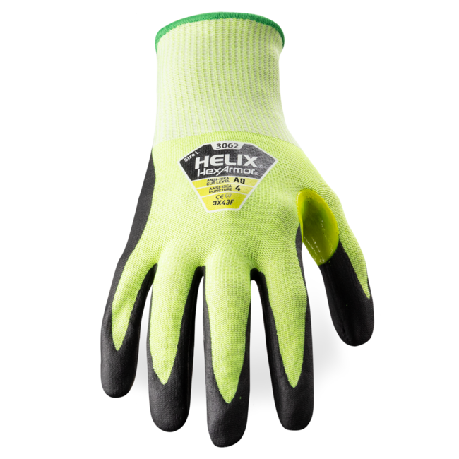 HexArmor Helix® 3062 Abrasion Resistant Hi-Viz Gloves - A9 Cut