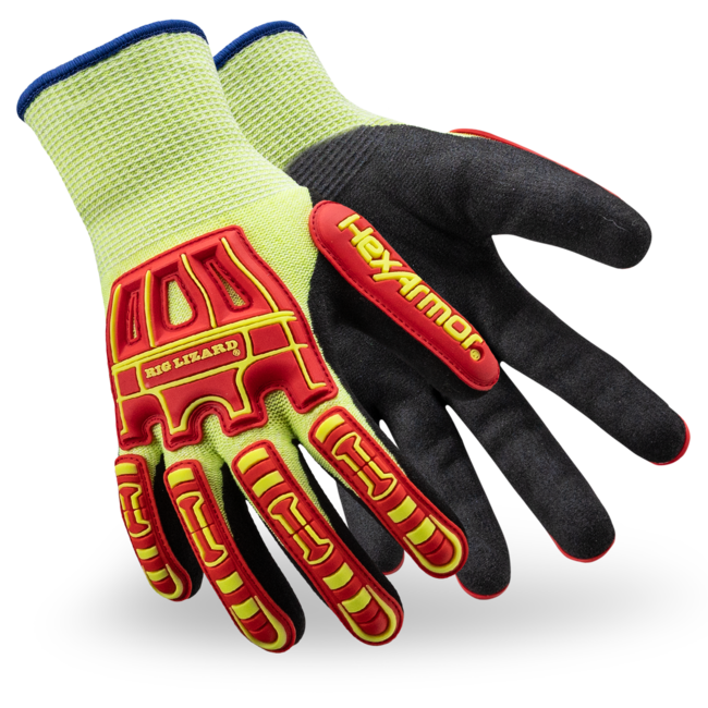 HexArmor Rig Lizard® Thin Lizzie™ 2091 Cut-Resistant Hi-Viz Gloves - A6 Cut