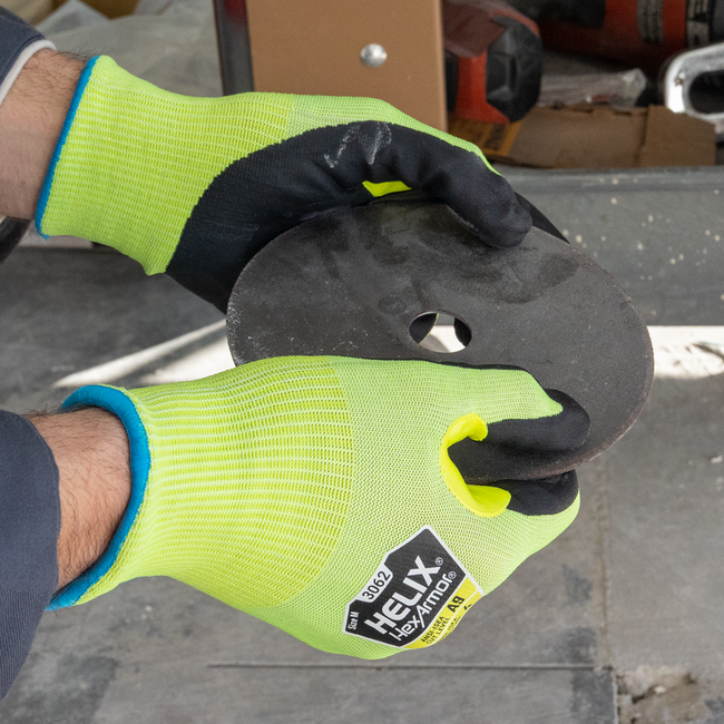 HexArmor Helix® 3062 Abrasion Resistant Hi-Viz Gloves - A9 Cut