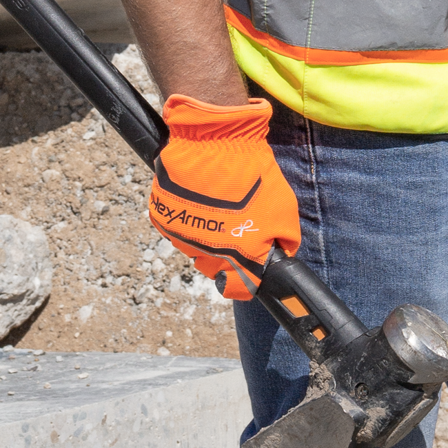 HexArmor Chrome SLT® 4072 Lightweight Leather Palm Cut-Resistant Hi-Viz Gloves - A6 Cut