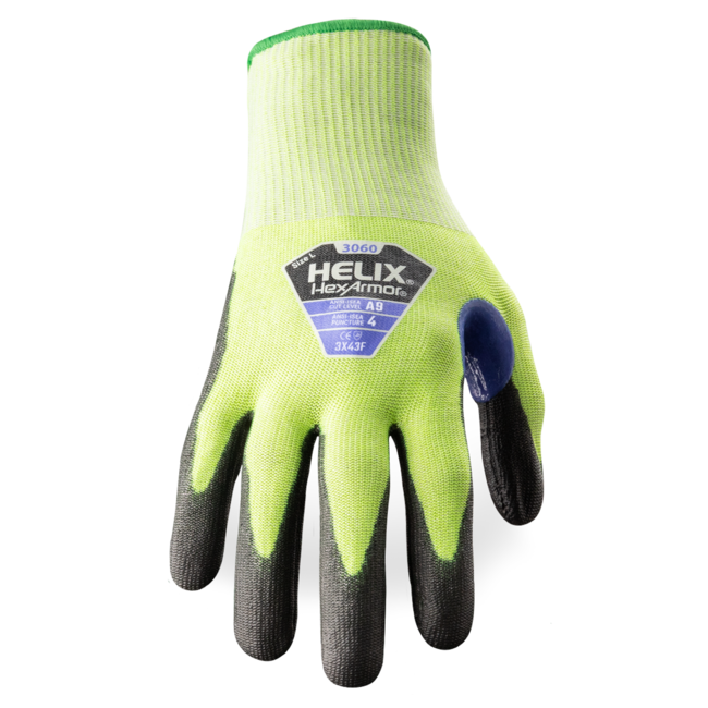 HexArmor Helix® 3060 Cut-Resistant Hi-Viz Gloves- A9 Cut