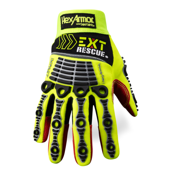 HexArmor EXT Rescue® 4012 First Responder Hi-Viz Gloves TP-X® Palm - A8 Cut