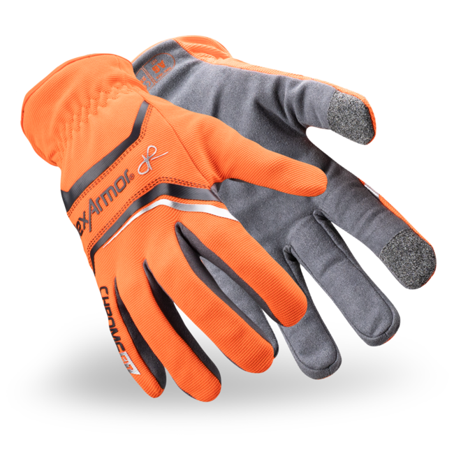 HexArmor Chrome SLT® 4072 Lightweight Leather Palm Cut-Resistant Hi-Viz Gloves - A6 Cut