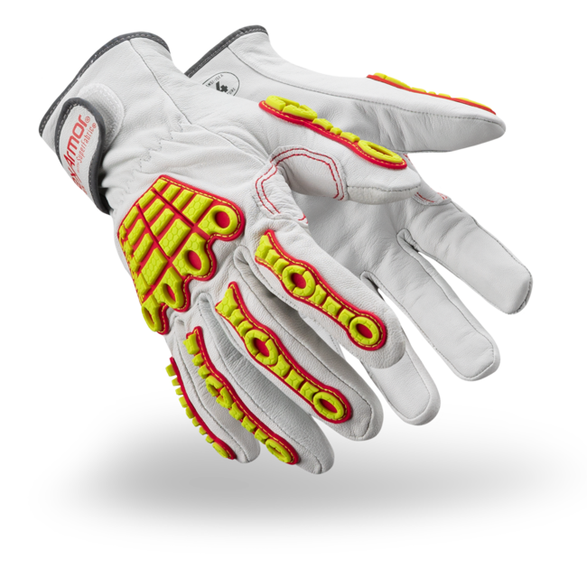 HexArmor Chrome Series® Arctic 4086 Insulated Leather Hi-Viz Work Gloves - A8 Cut - Goatskin Leather Palm